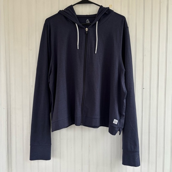 RHOBACK Women's Navy Blue Tempo Performance Full-Zip Hoodie Size XXL, EUC - Picture 2 of 8